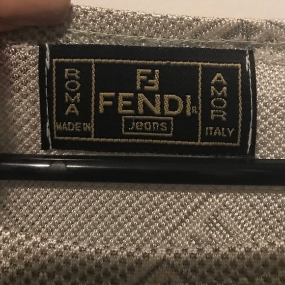 FENDI zucca silky grey and white monogram top - Picture 4 of 4